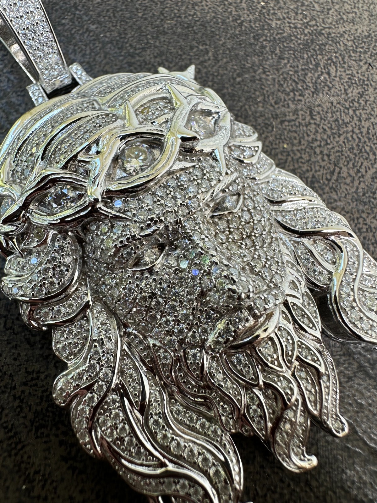 MOISSANITE Real 925 Sterling Silver Iced Hip Hop Jesus Piece Pendant Necklace