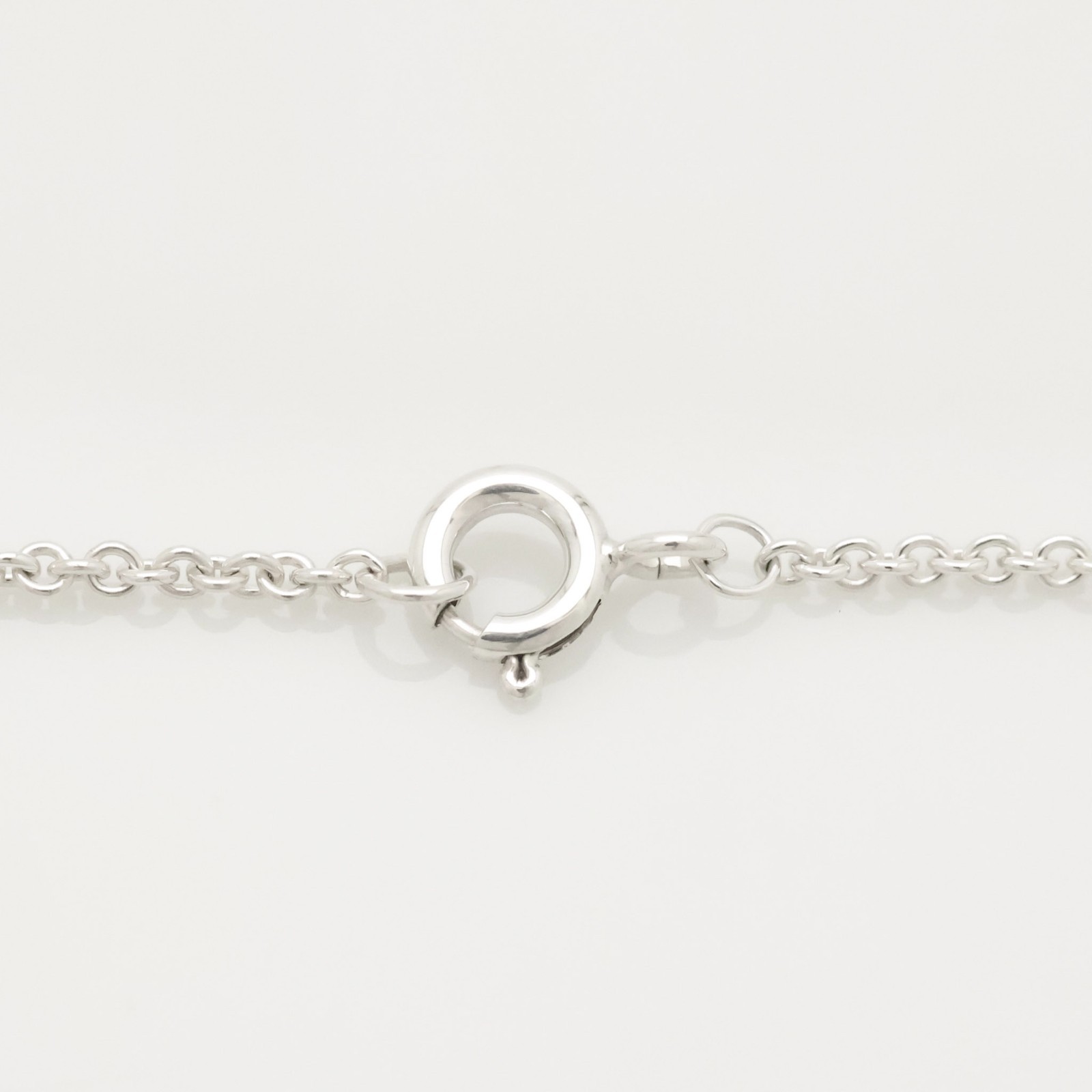 Authentic Tiffany & Co. Heart Link Lariat Pendant Necklace 19.6″ Silver w/Pouch