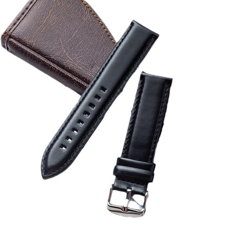 First Layer Cowhide Leather Watch Band Pin Buckle Watch Accessories 18/20/22mm