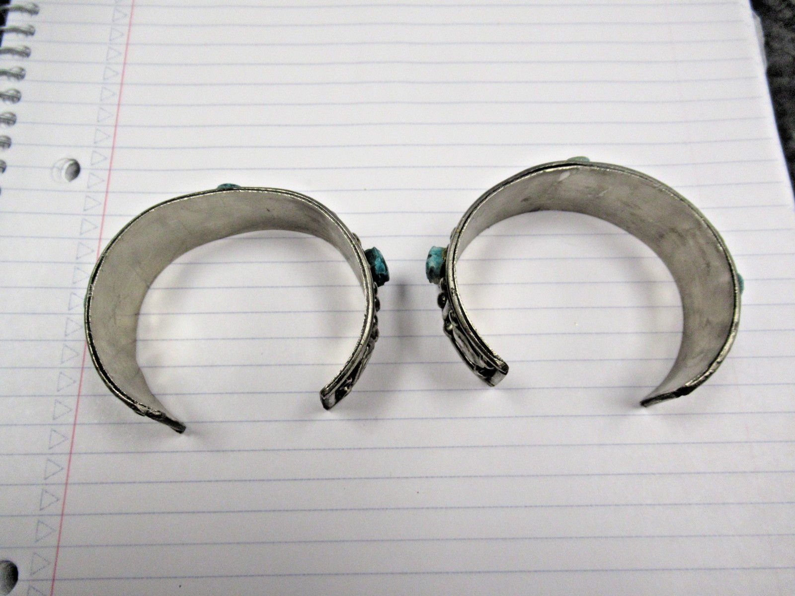 2 Vintage Made Egypt Egyptian Faience 3 Scarab Costume Jewelry Cuff Bracelets