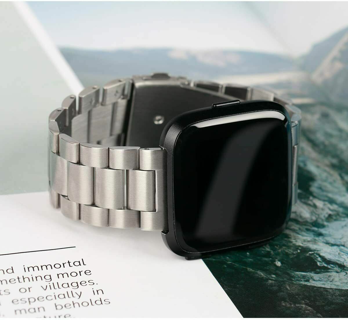 Metal Strap For Fitbit Versa /Versa 2 /Versa Lite Stainless Steel Watch Band
