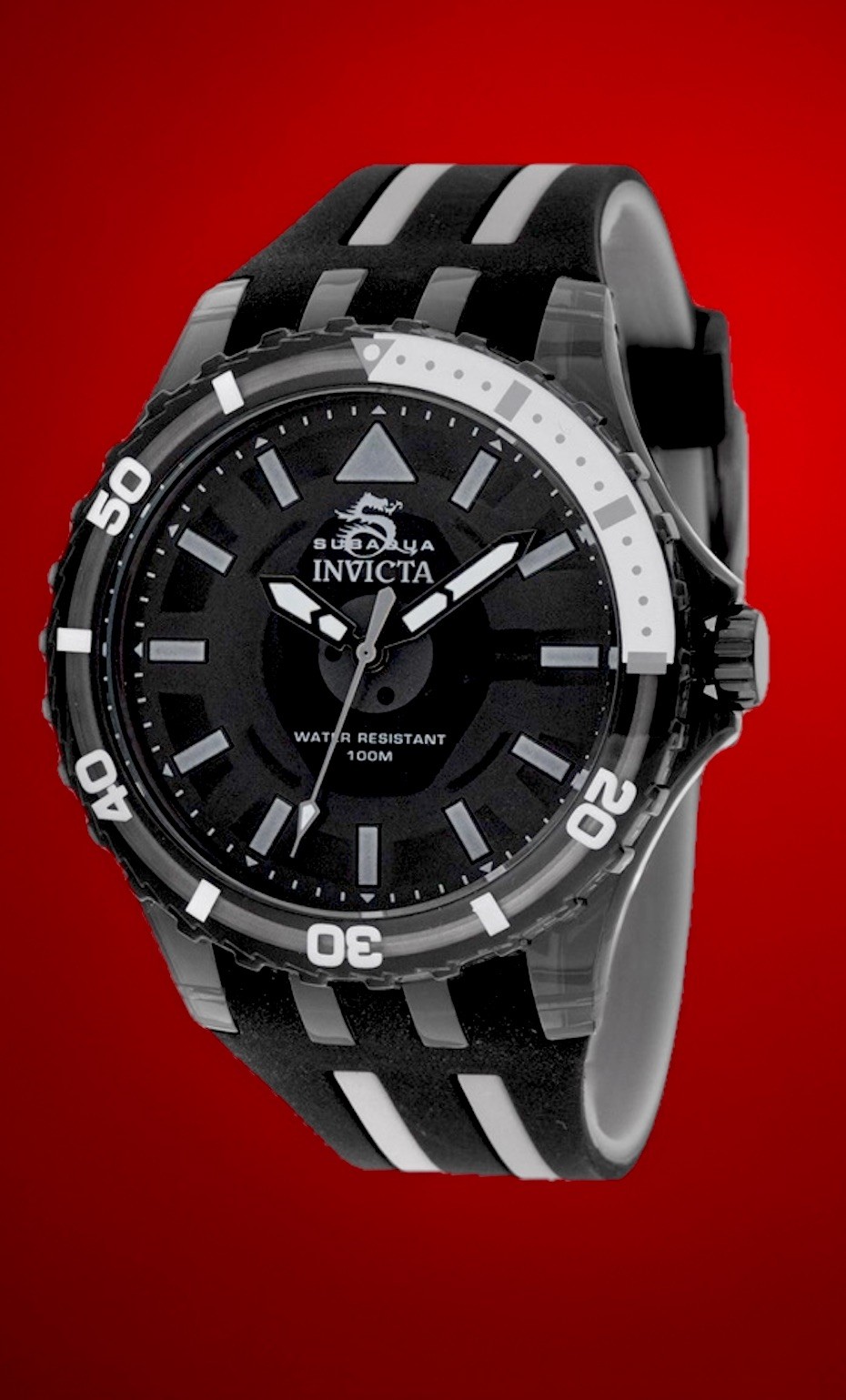 Invicta Subaqua Chromamode, WR 100m, 8”, 44mm, New/Box/3yr Wnty, Black, (69447)