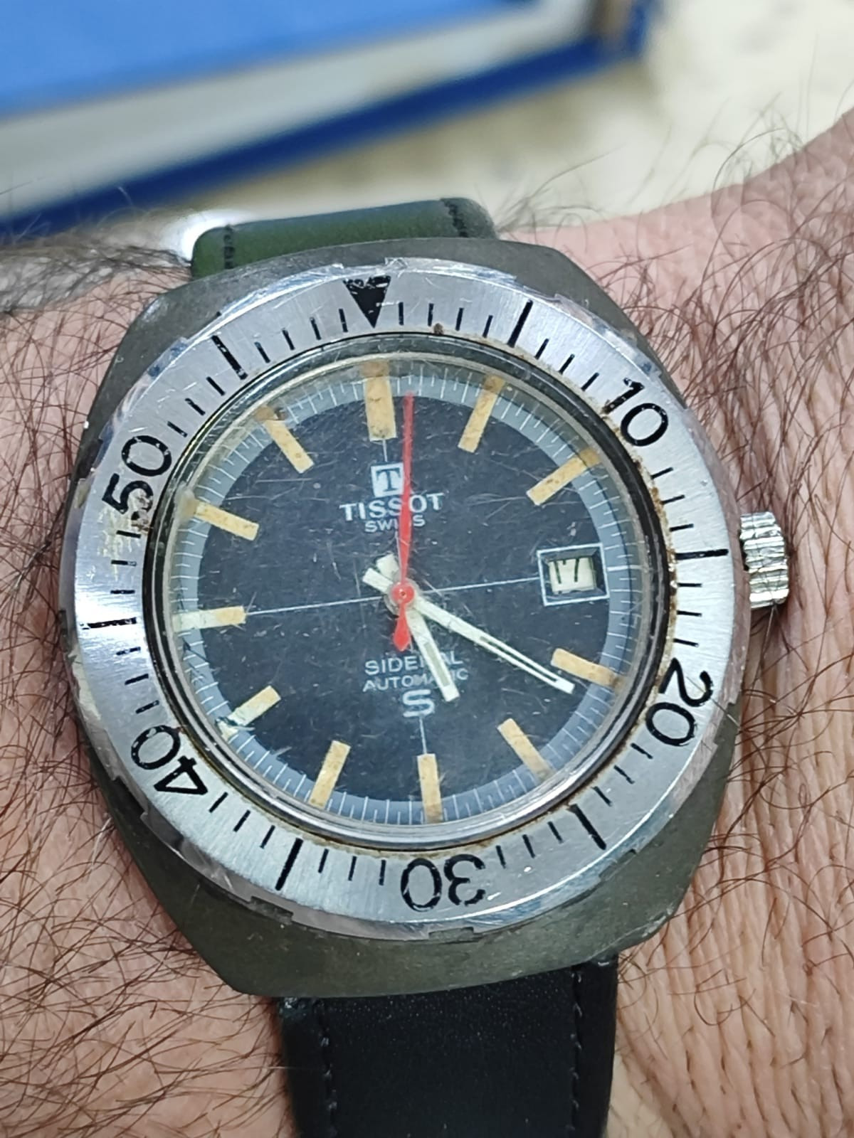 1975 Vintage Tissot Sideral S Automatic Special Dive Watch Fiberglass Working
