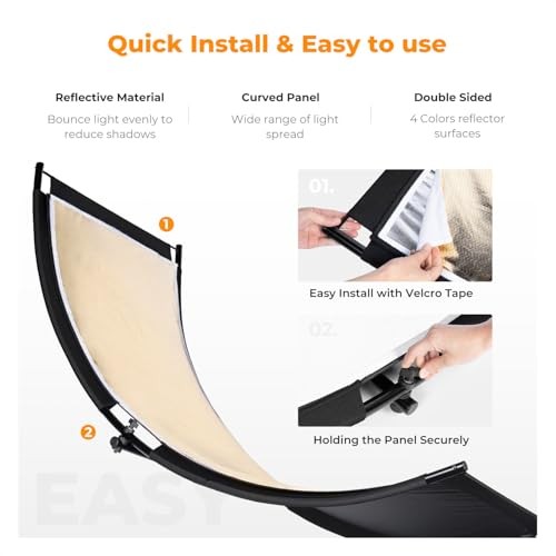 U-Shape Reflector Curved Reflector 180x60cm with 4-in-1 70.8*23.6inch