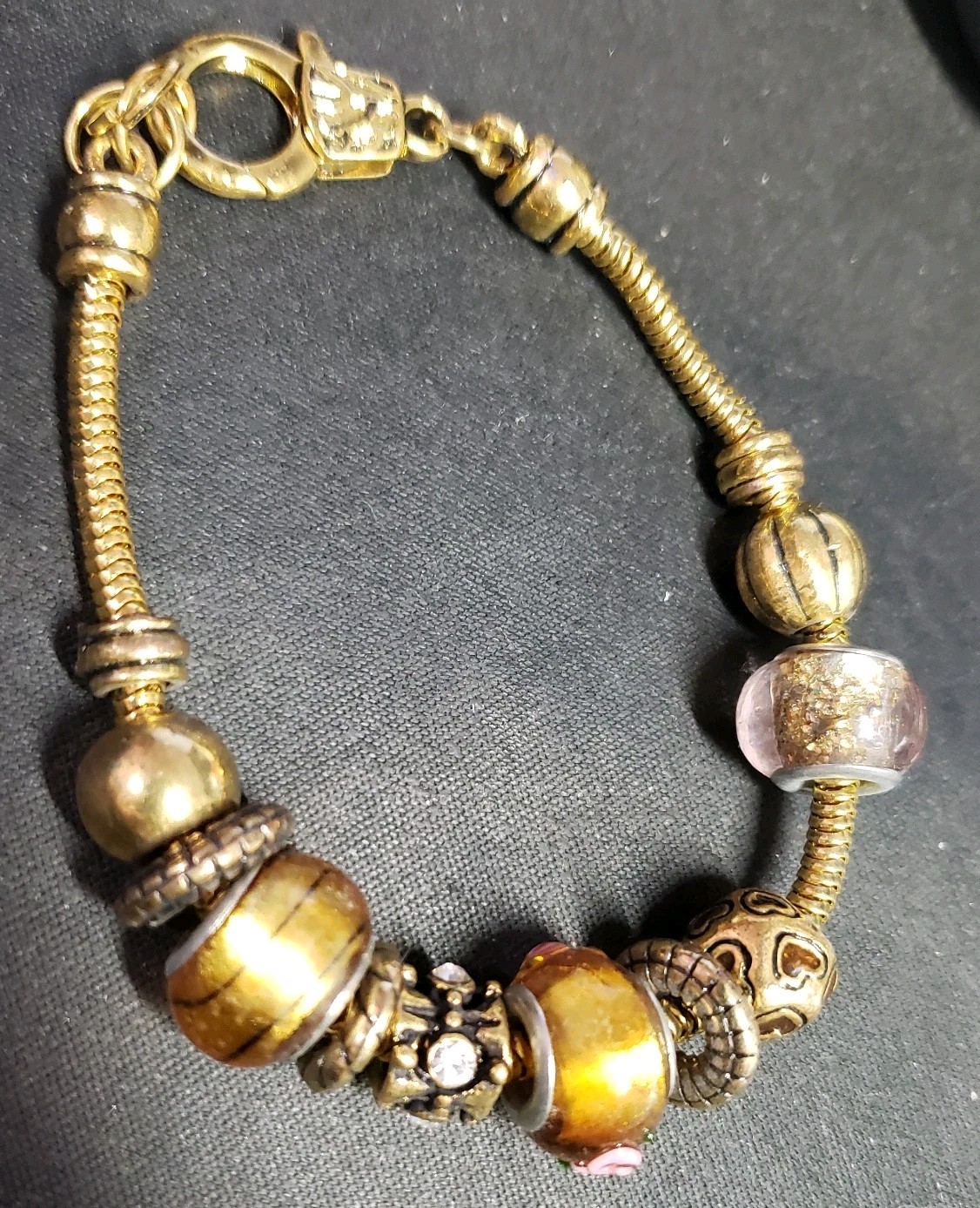 Lovita? Slide Charm Bracelet Gold Toned Metal Jewelry