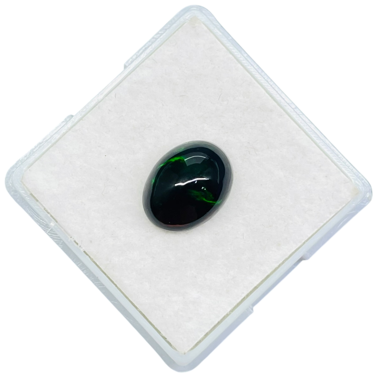2.23 Cts Natural Ethiopian Black Opal 10.5x8mm Oval Cabochon Loose Gemstone