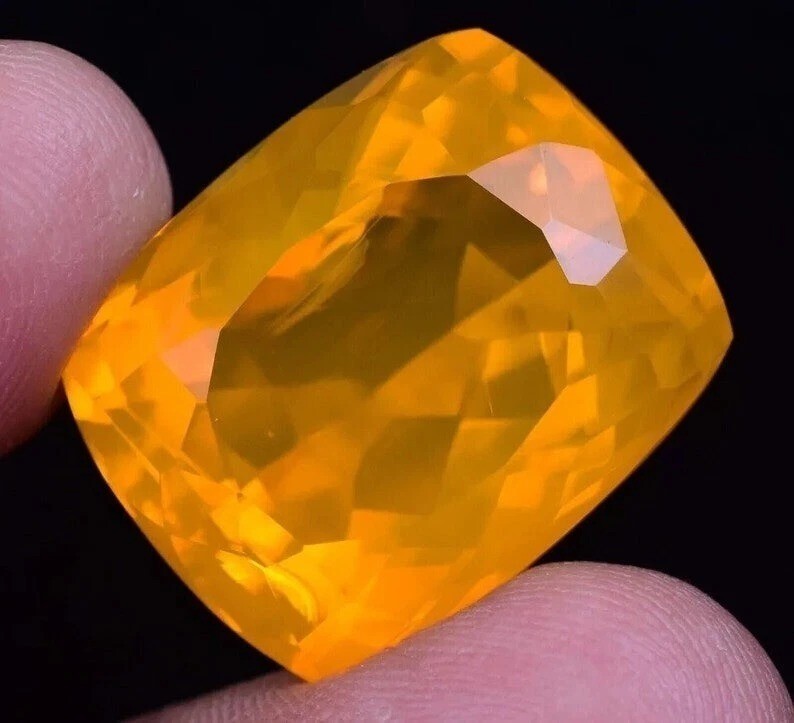 60+ Ct Orange Opal Cushion Shape Welo Australian EGL Certified Loose Gemstone