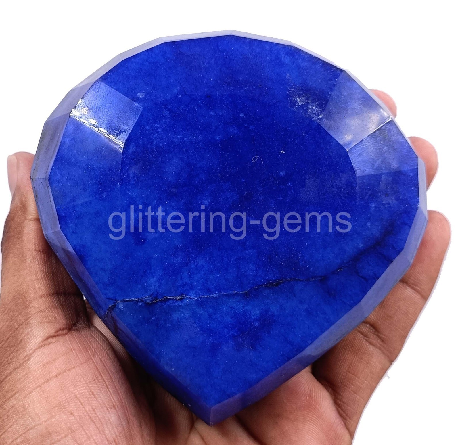 IGL 450.00 Ct Heart Cut African BIG Blue Sapphire Natural Loose Gemstone 5MSZ
