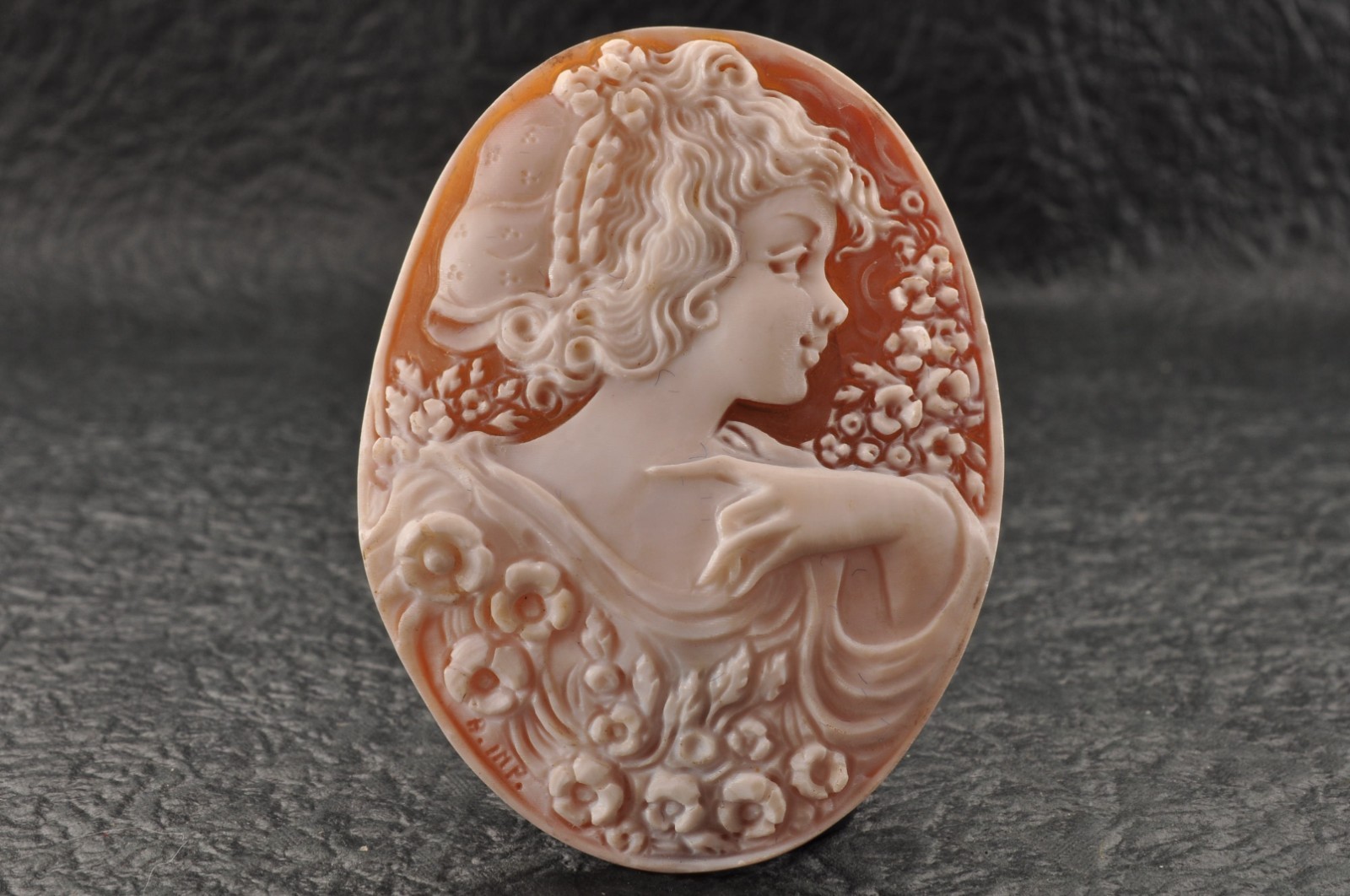 9 items , vintage shell cameo White and brown color (Total 188.5ct) with case.
