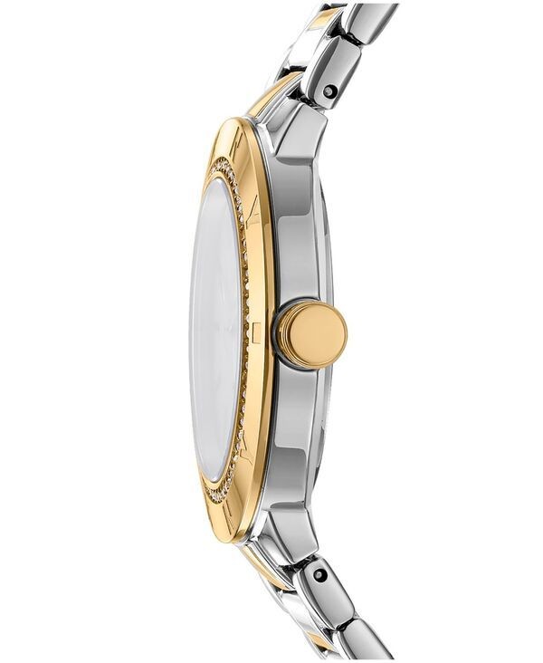 DKNY Womens Eastside Logo Light Blue Dial Gold Two Tone Stainless Steel Watch