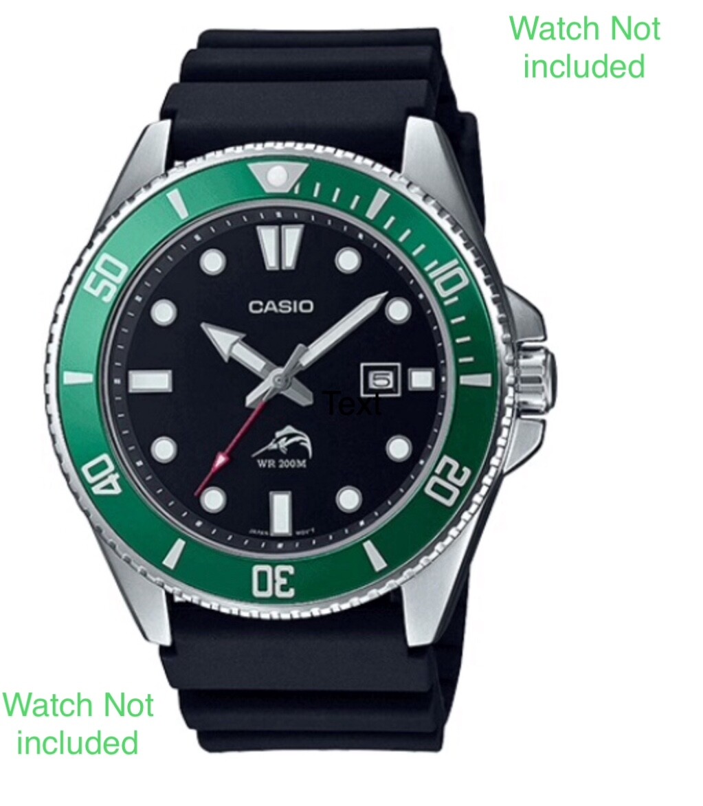 Genuine Casio Watch Band Diver MDV-106-1AV Rubber Strap and Spring Rods.