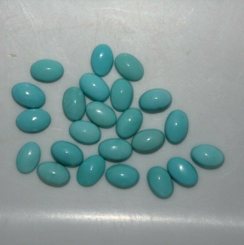 Blue Turquoise 6x4mm, 7x5mm, 8x6mm, 9x7mm, 10x8mm Oval Cabochon Gemstone(s)