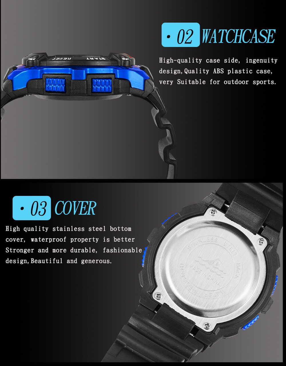 Hot Kids Child Boy Girl Multifunction Waterproof Digital Sports Watche Xmas Gift