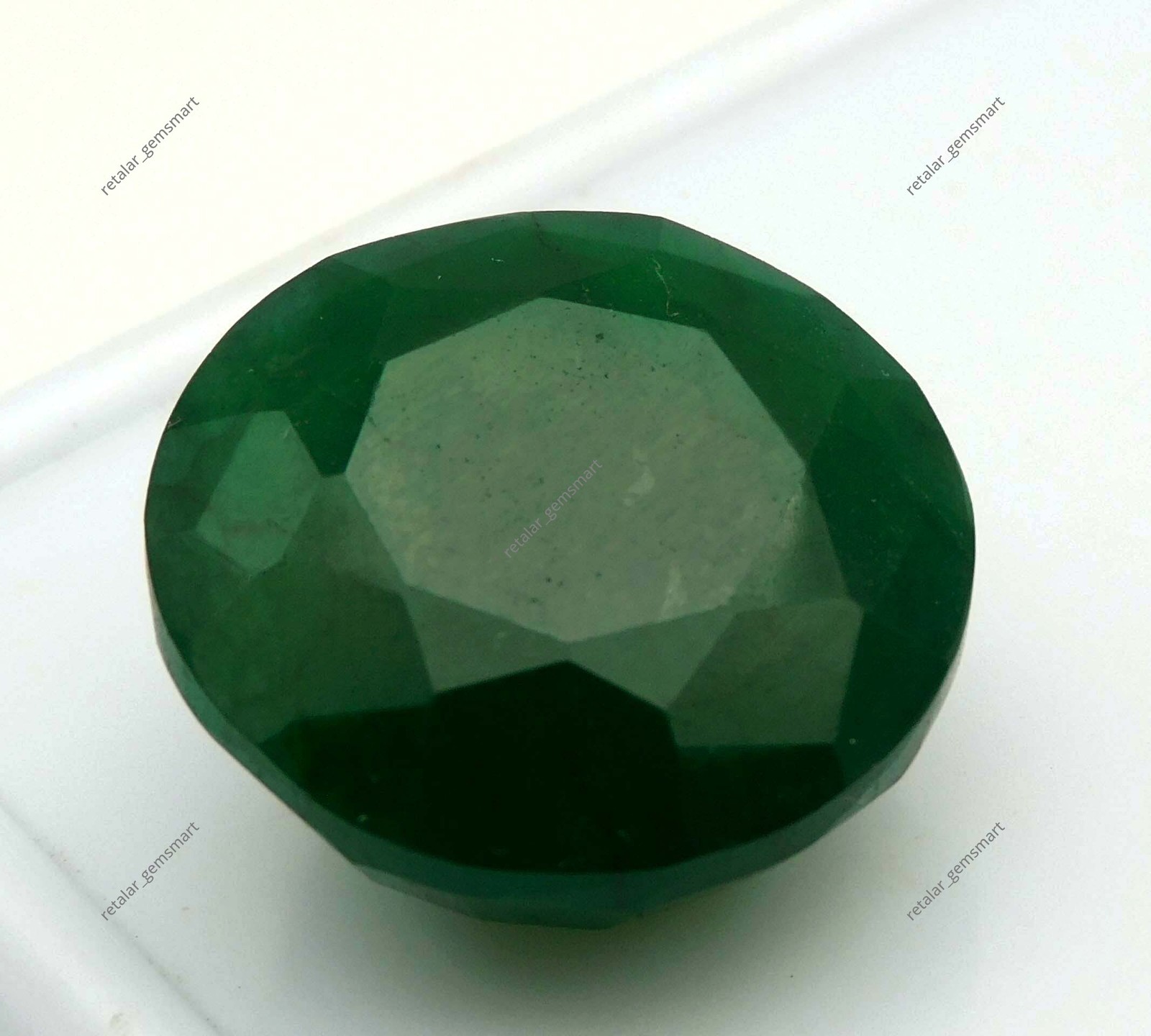 46.35Ct Natural Colombian Emerald Round Cut Untreated Certified Gemstone
