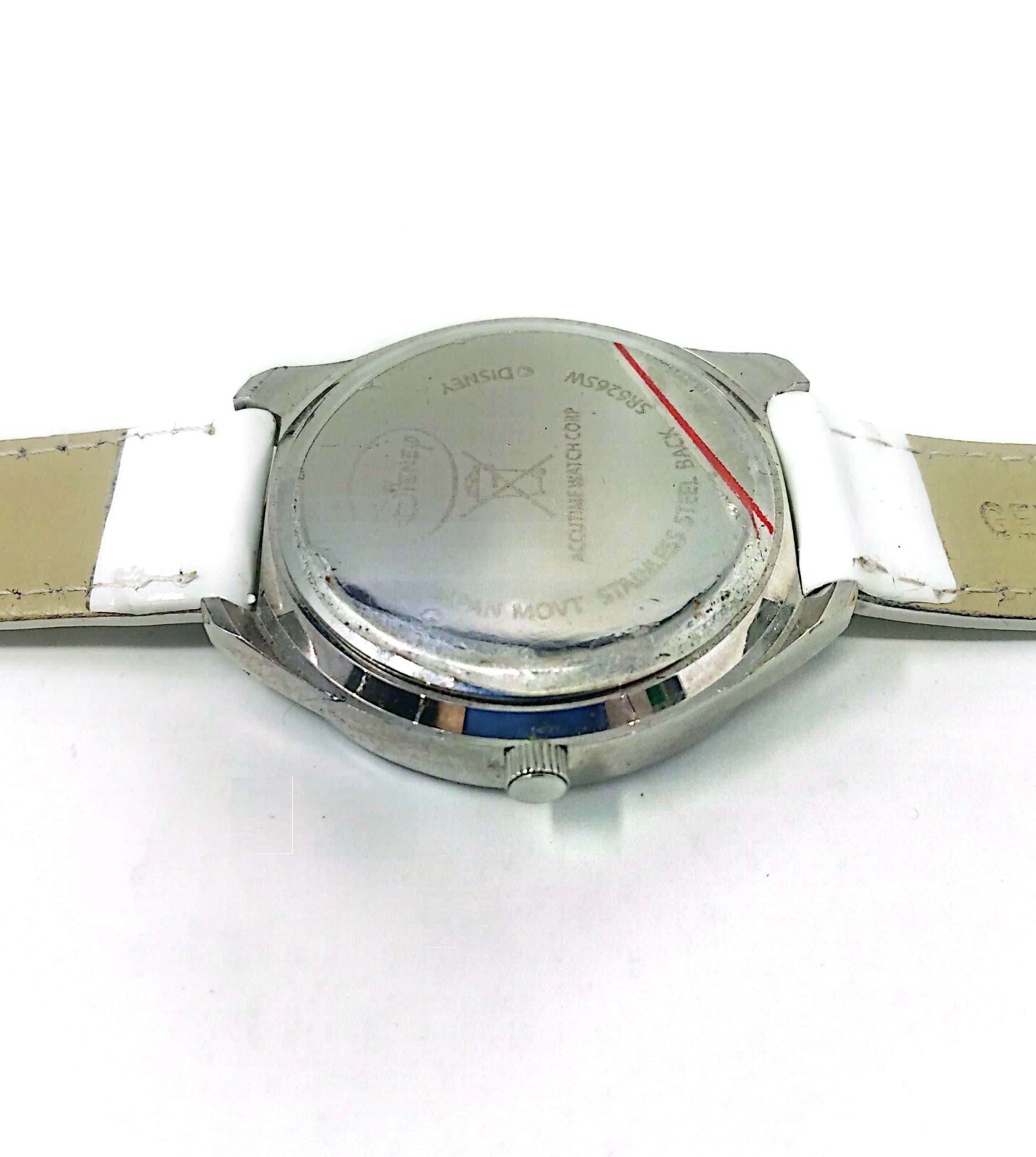 Disney Sparkle Minnie Mouse Ladies White Strap Watch Pink Bow SR626SW