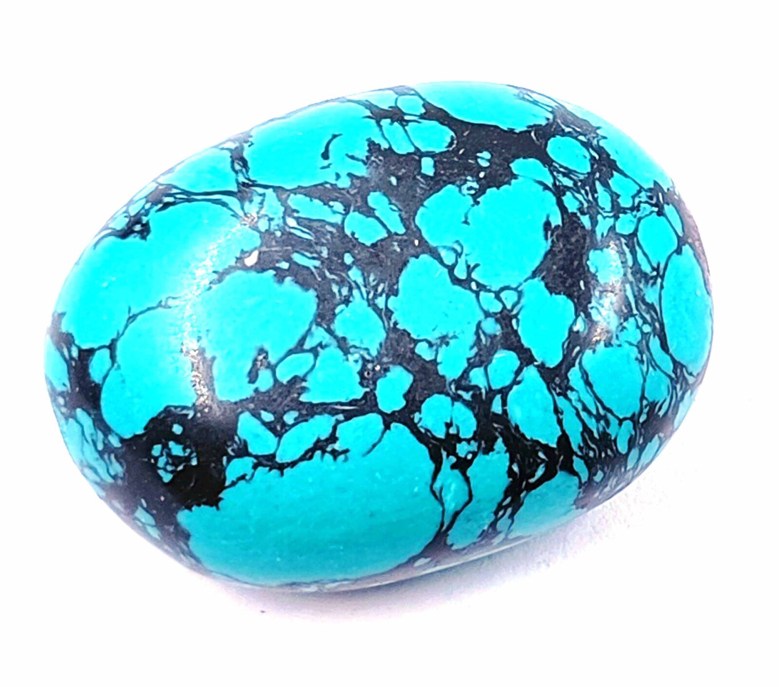 56 CARAT NOT CERTIFIED TUMBLE NATURAL BLUE TURQUOISE OVAL SHAPE LOOSE GEMSTONE