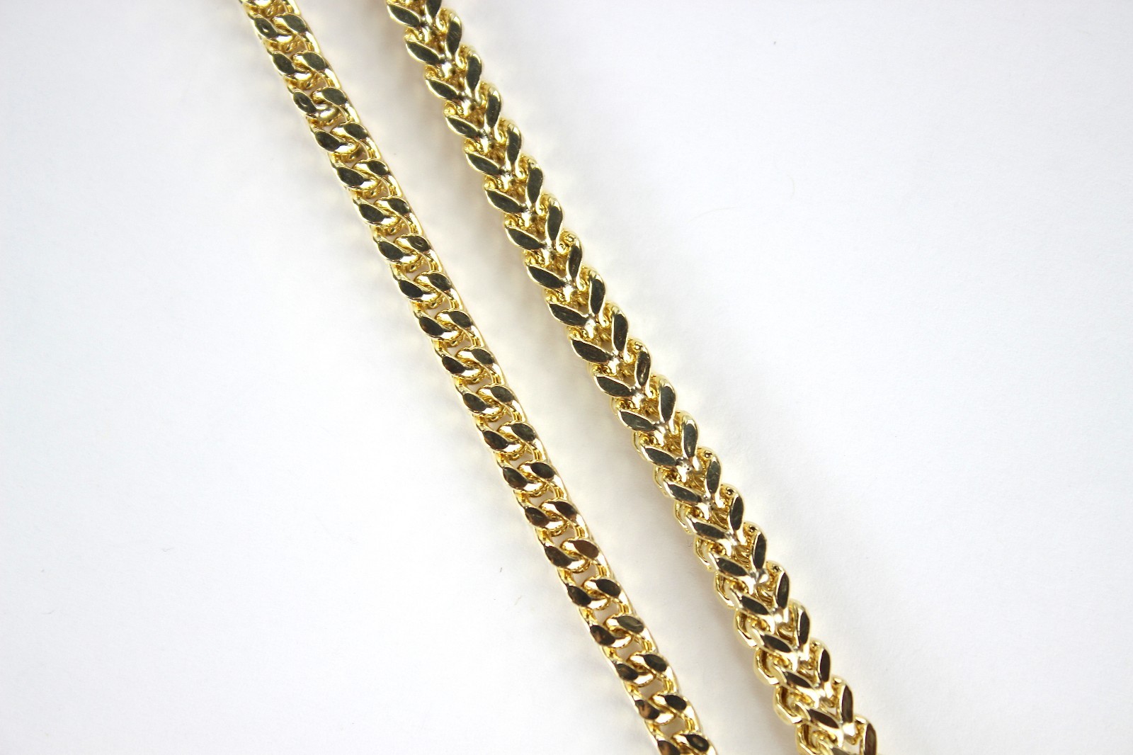 Authentic 14K Hollow Yellow Gold Franco Necklace Chain 2-3.5mm/16-30″