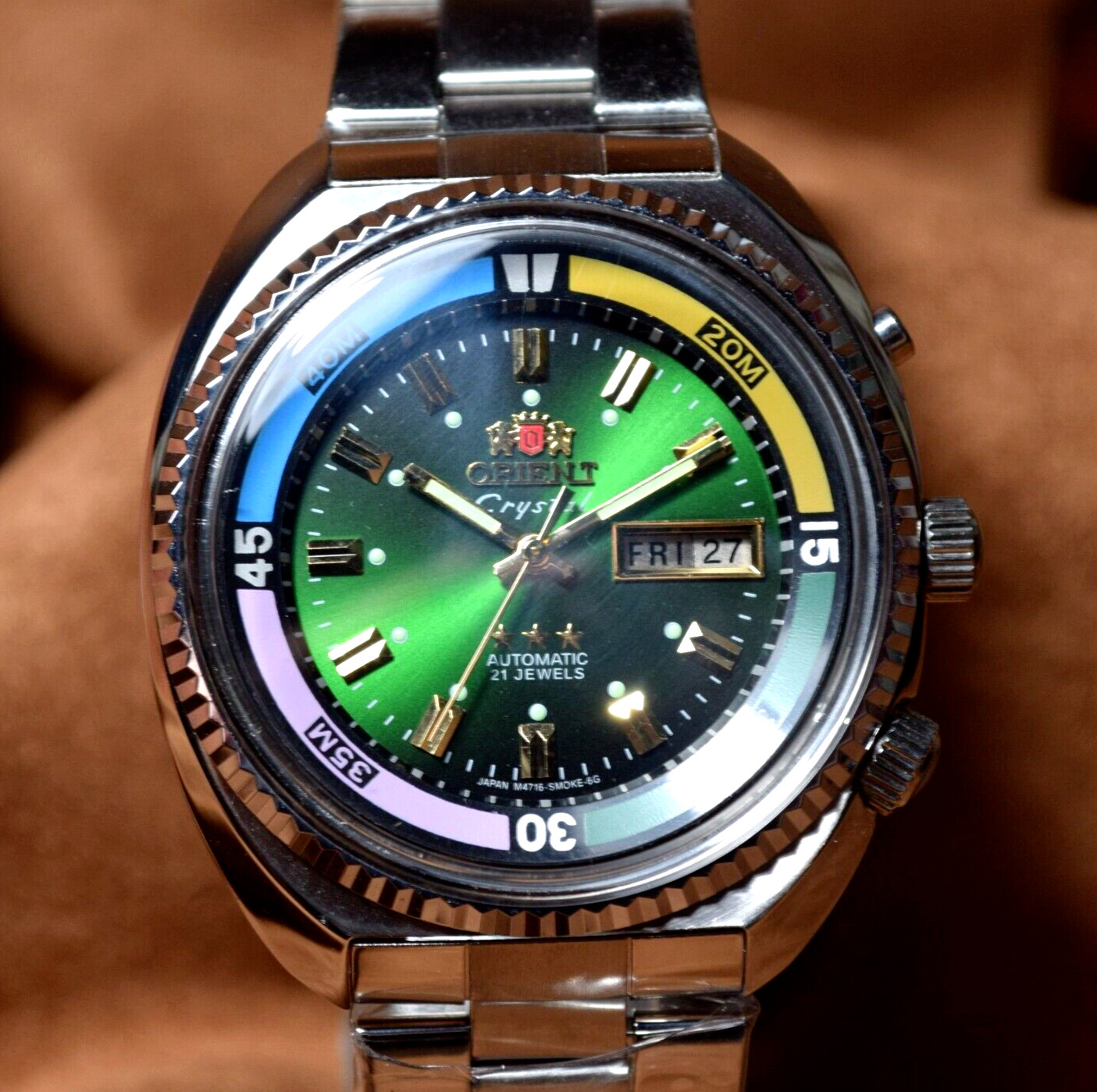 Japan Watch Orient KING DIVER Automatic watch KD Green Dial 21 JEWEL Original