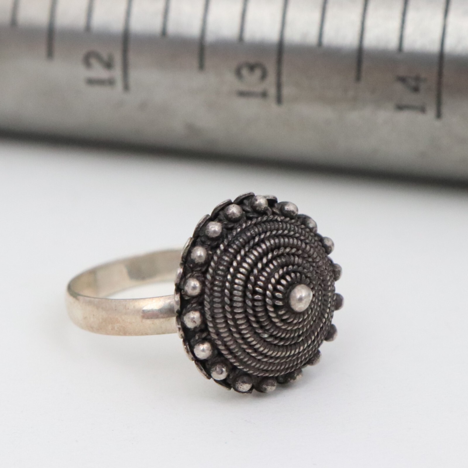 Vintage 4.1 Gram Sterling Silver 925 Minaret Dome Wire Filigree Ring SZ6.5 Islam