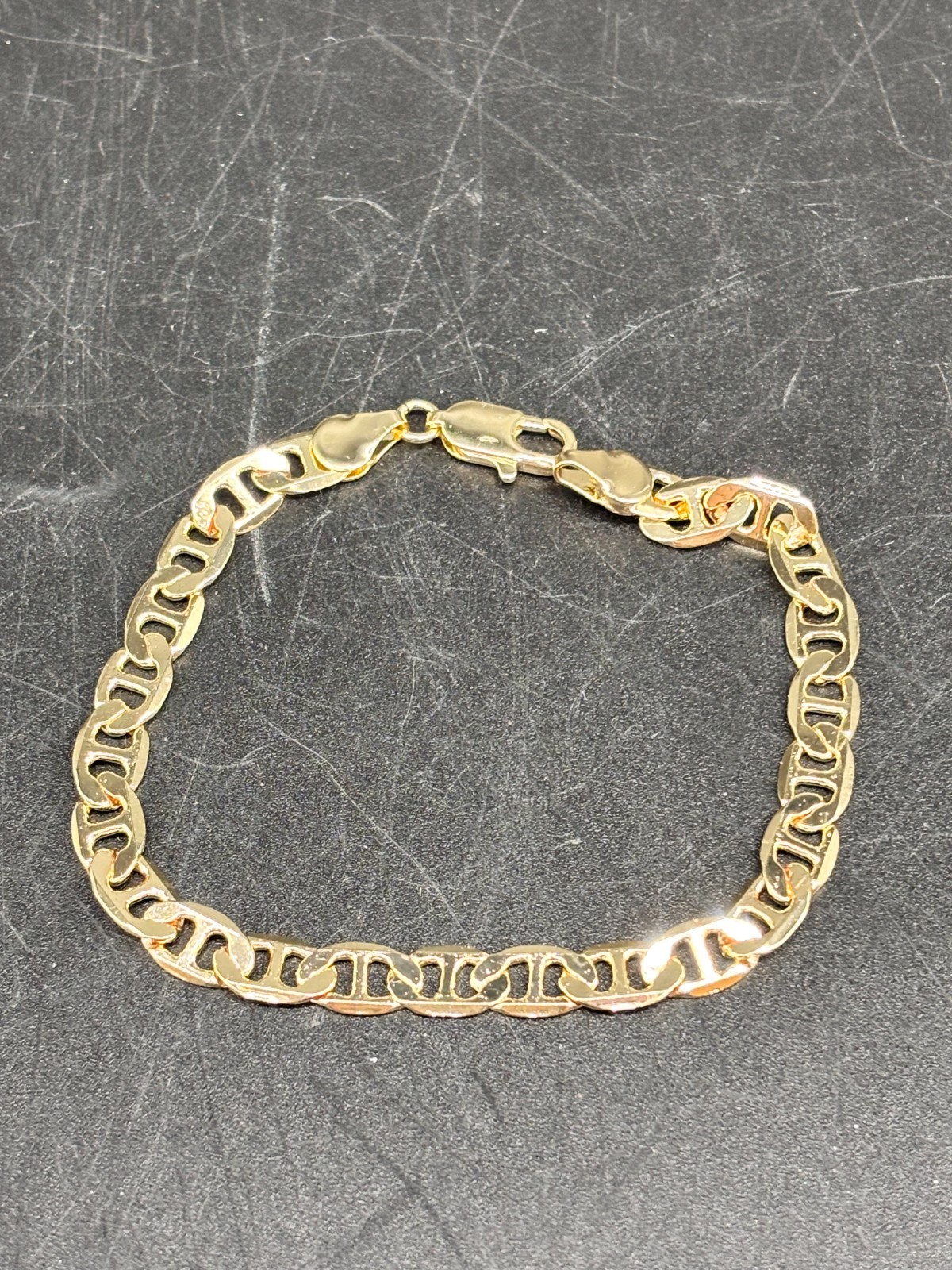 18 kt Yellow Gold Filled Gucci Link Bracelet 6mm 7.5″