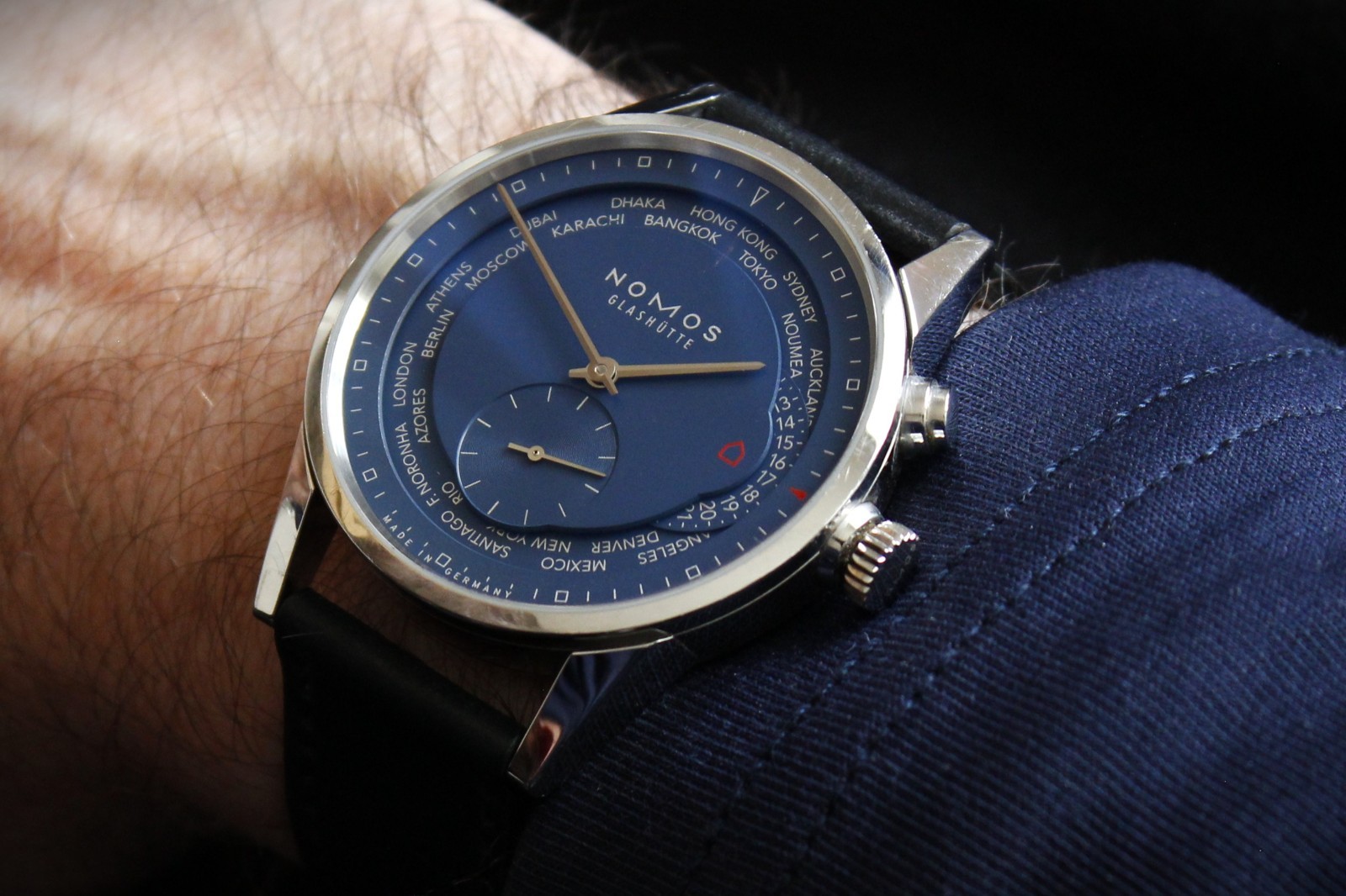 NOMOS Zürich Weltzeit Worldtimer 807 Steel 2019 Full Set B&P 6-Month Warranty