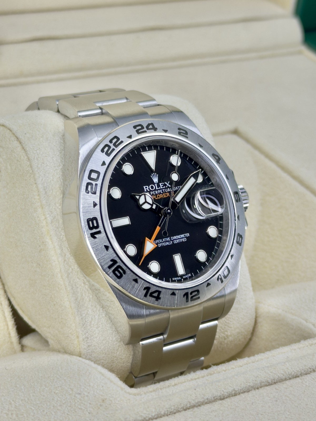Rolex Explorer II Black Dial on Oyster 216570 Complete 2016
