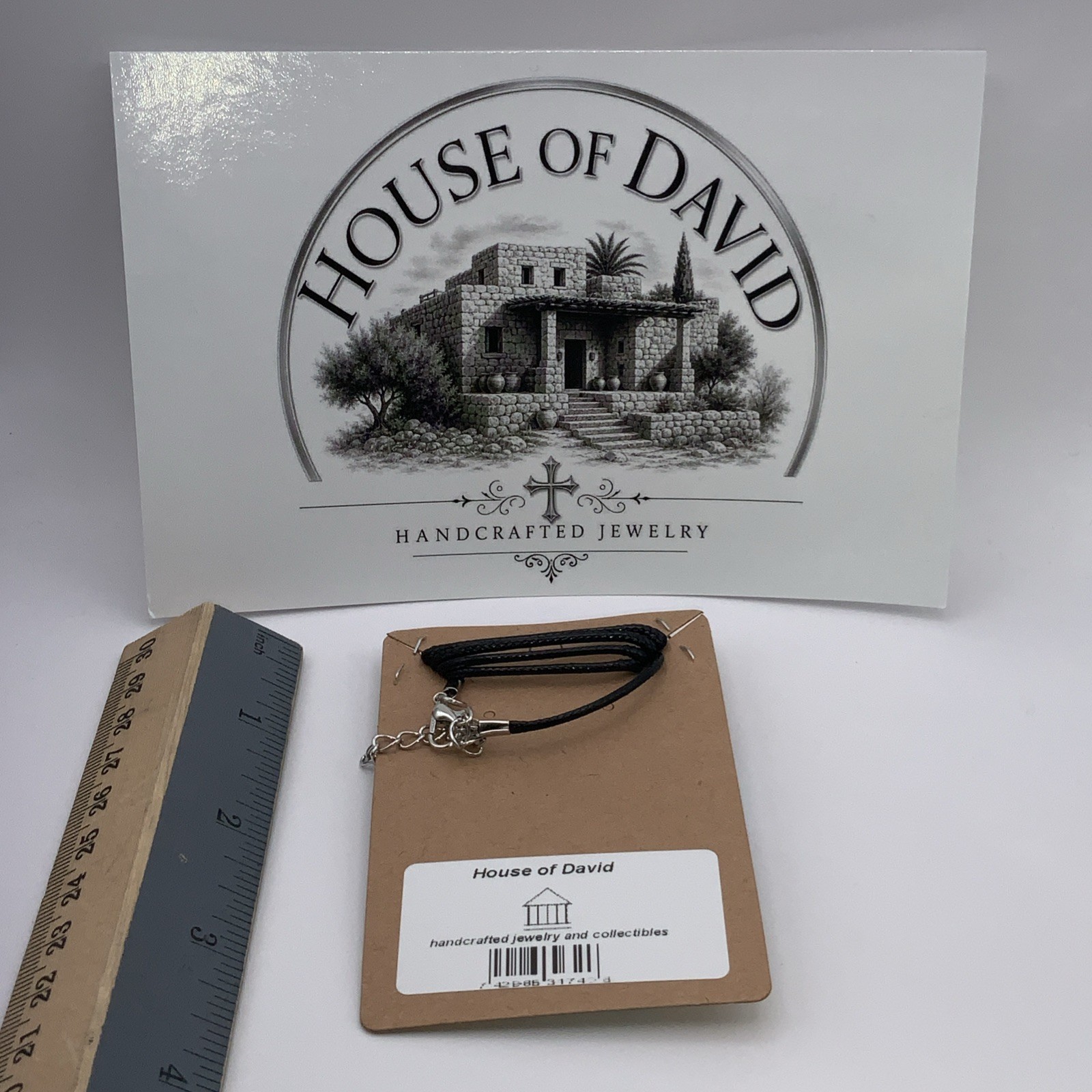 House Of David Handmade Cross Necklace Cotton Candy