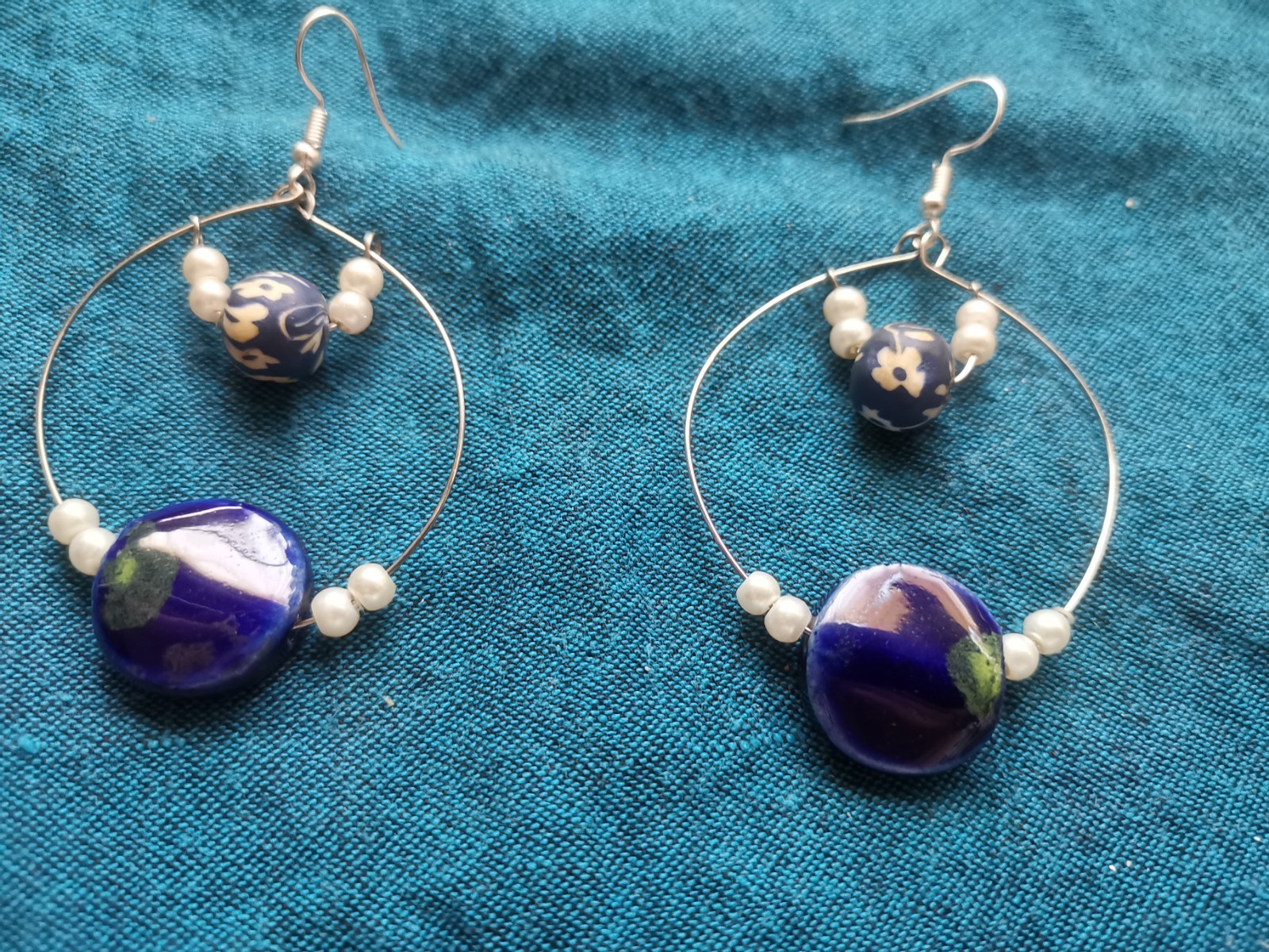 Handmade And Unique earrings, No Pair Is The Same, Wire And Beads Dangle Drop