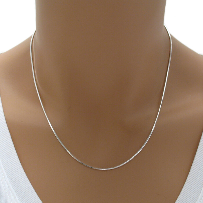 Guaranteed 925 Sterling Silver Diamond Cut Snake Chain Necklace 1.25mm 030