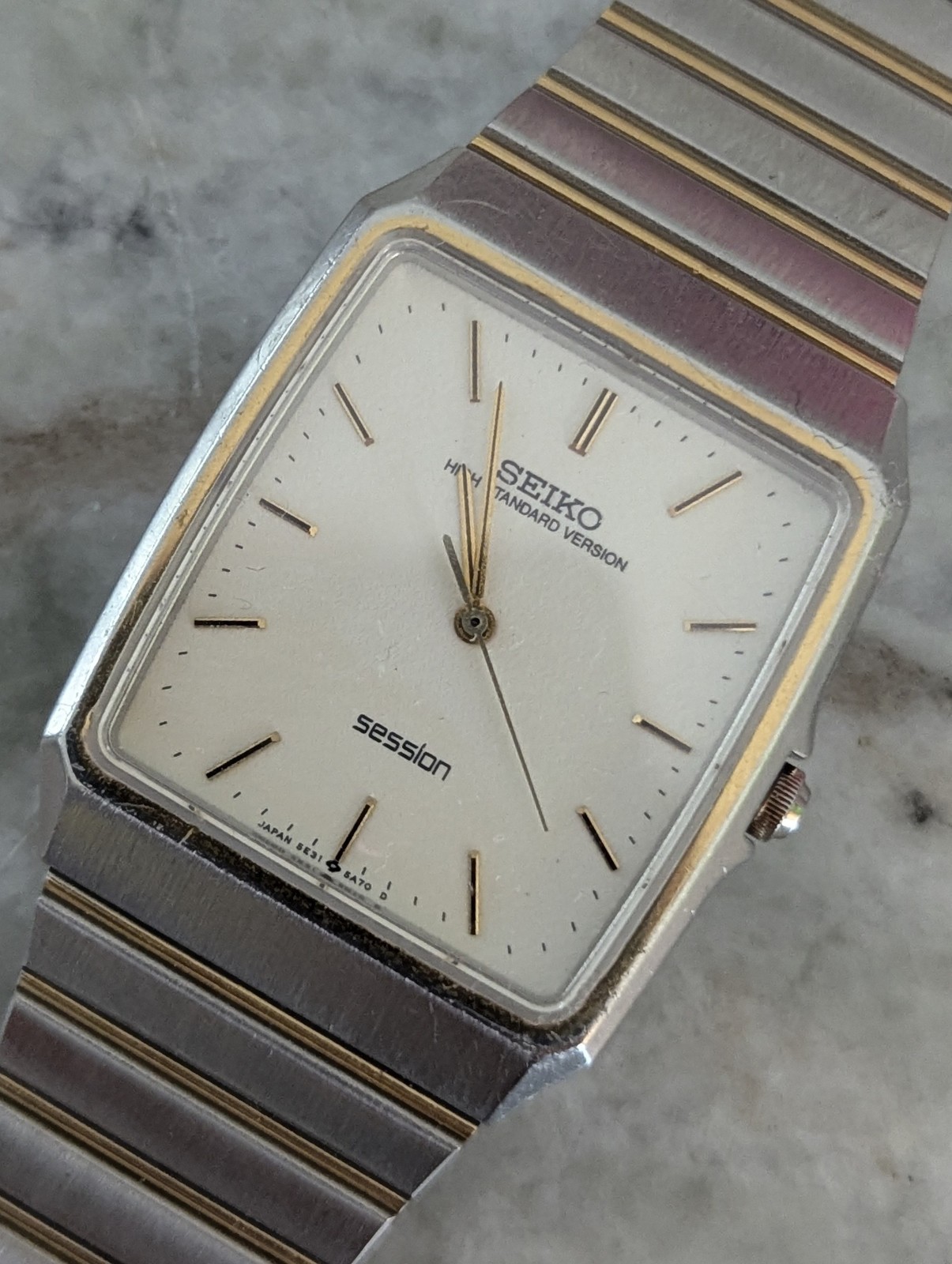 Seiko Session H.S.V. SATW013 5E31‑5A70 1989 High Accuracy Quartz NOS Bracelet