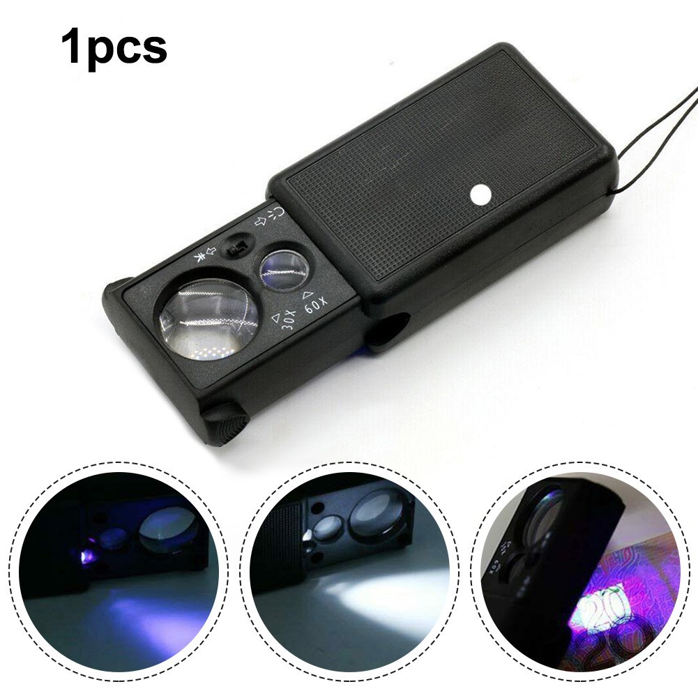 Magnifying Glass Jewelry DIY Magnifier LED Light Lens Portable Pull-out