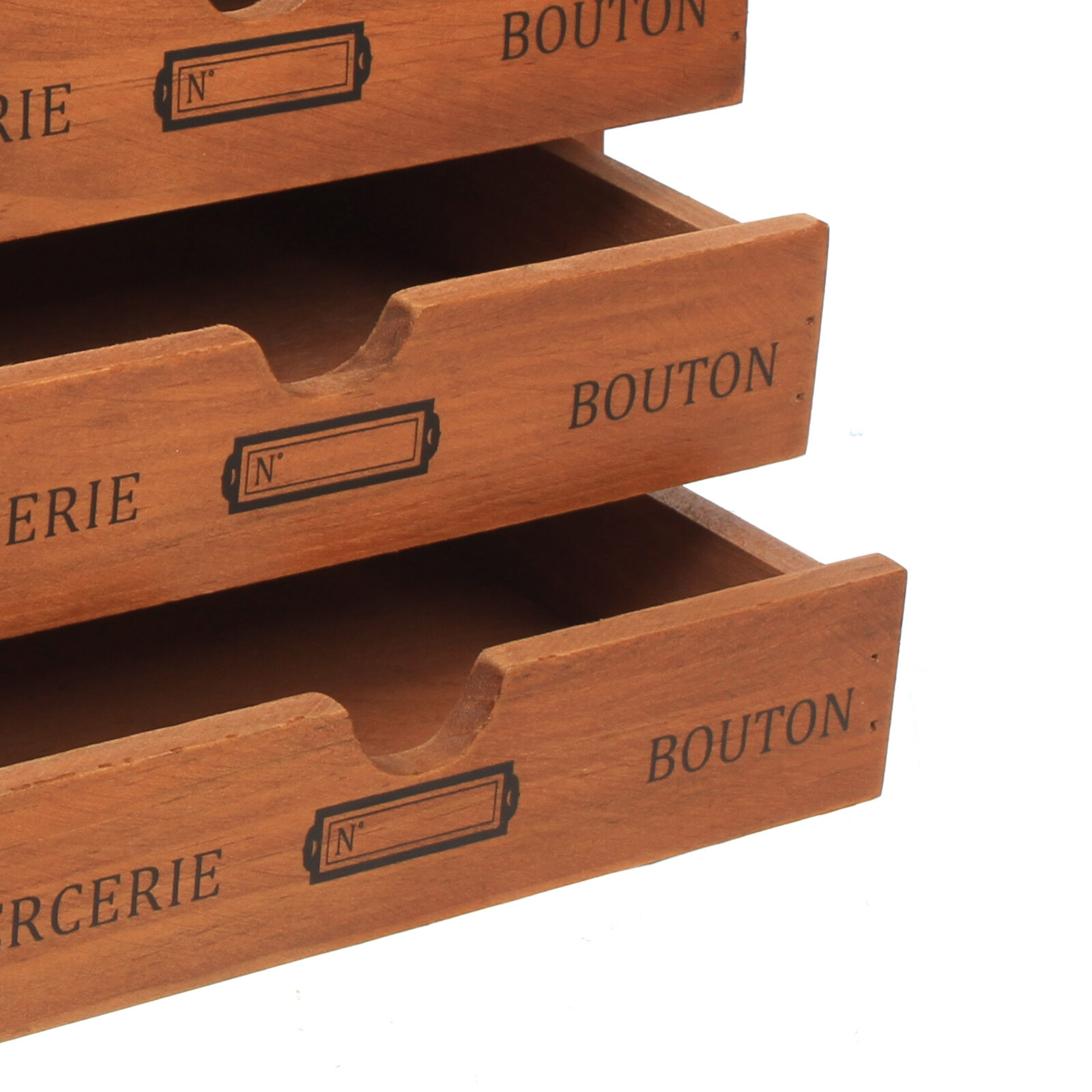 Wooden Display Riser Storage Box 24.5 × 17.5 × 24 cm Remote & Jewelry Organizer