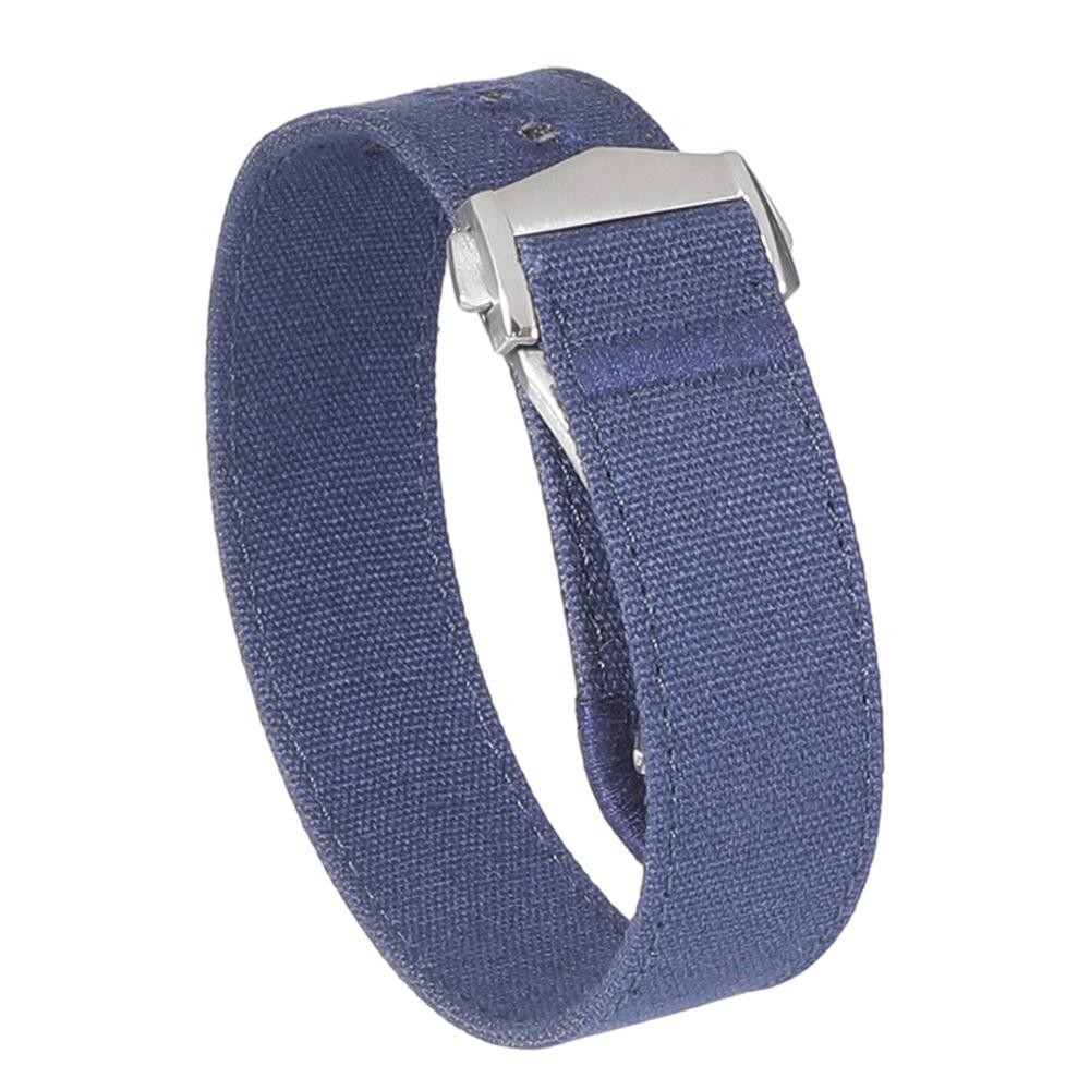 Canvas Sailcloth Watch Strap 20 22mm Soft Nylon Band Folding Clasp Sport Men New