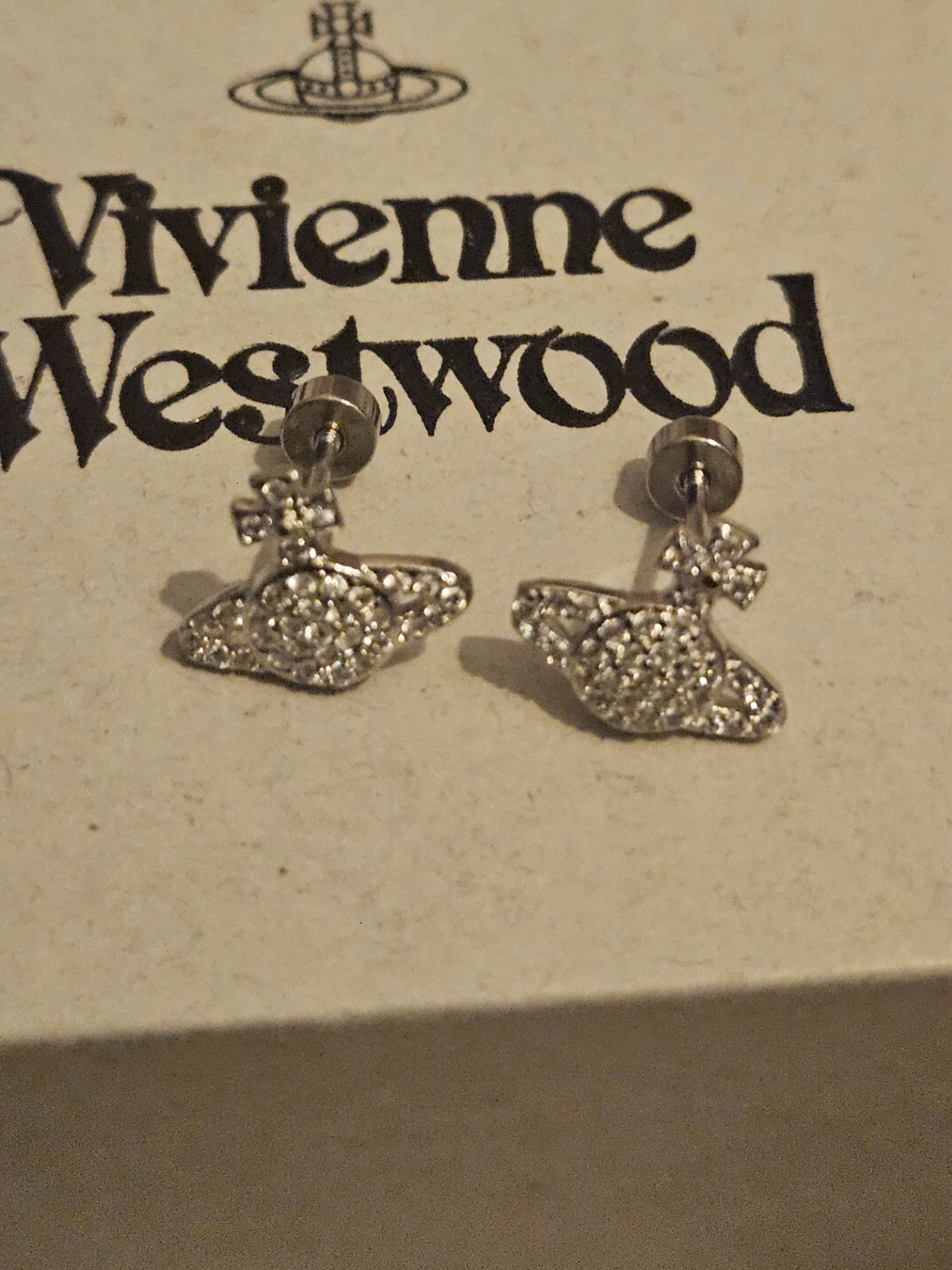 Vivienne Westwood Petite Multi Orb Diamante Earrings Boxed