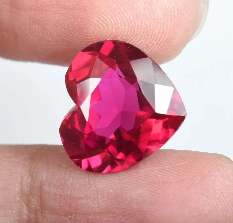 10.00 Ct+ Certified Natural BURMA Pigeon Blood Red Ruby Heart Cut Loose Gemstone