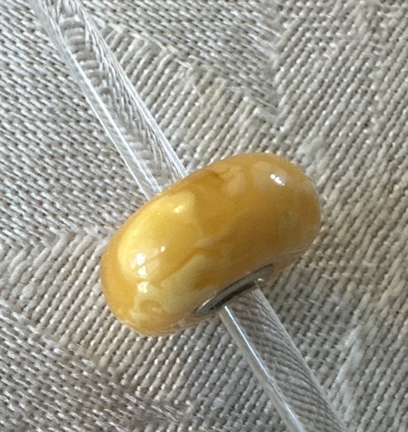 Authentic Trollbeads OOAK New Alabaster Bead