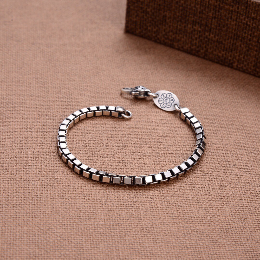 Real 925 Sterling Silver Chain For Women Men 4mm Box Link Necklace Bracelet