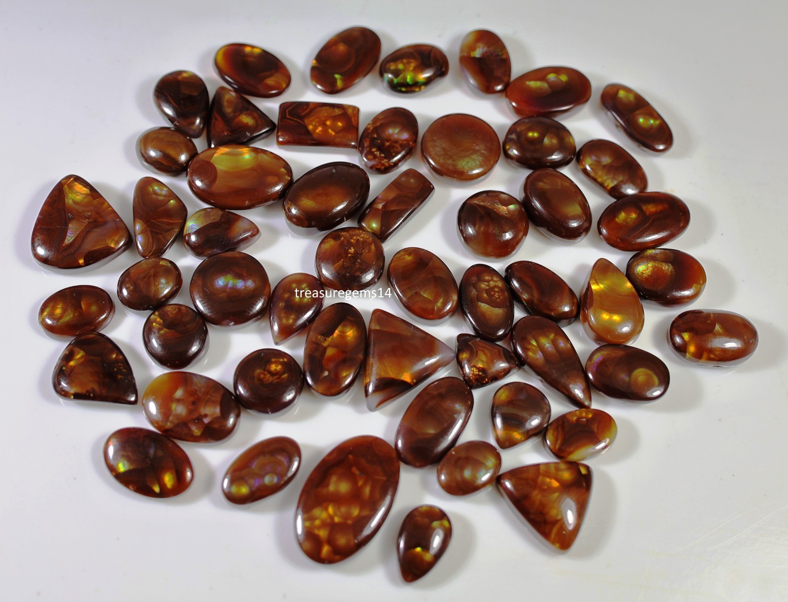 Natural top quality mexican fire agate 15 Ct Wholesale Lot Cabochon gemstone