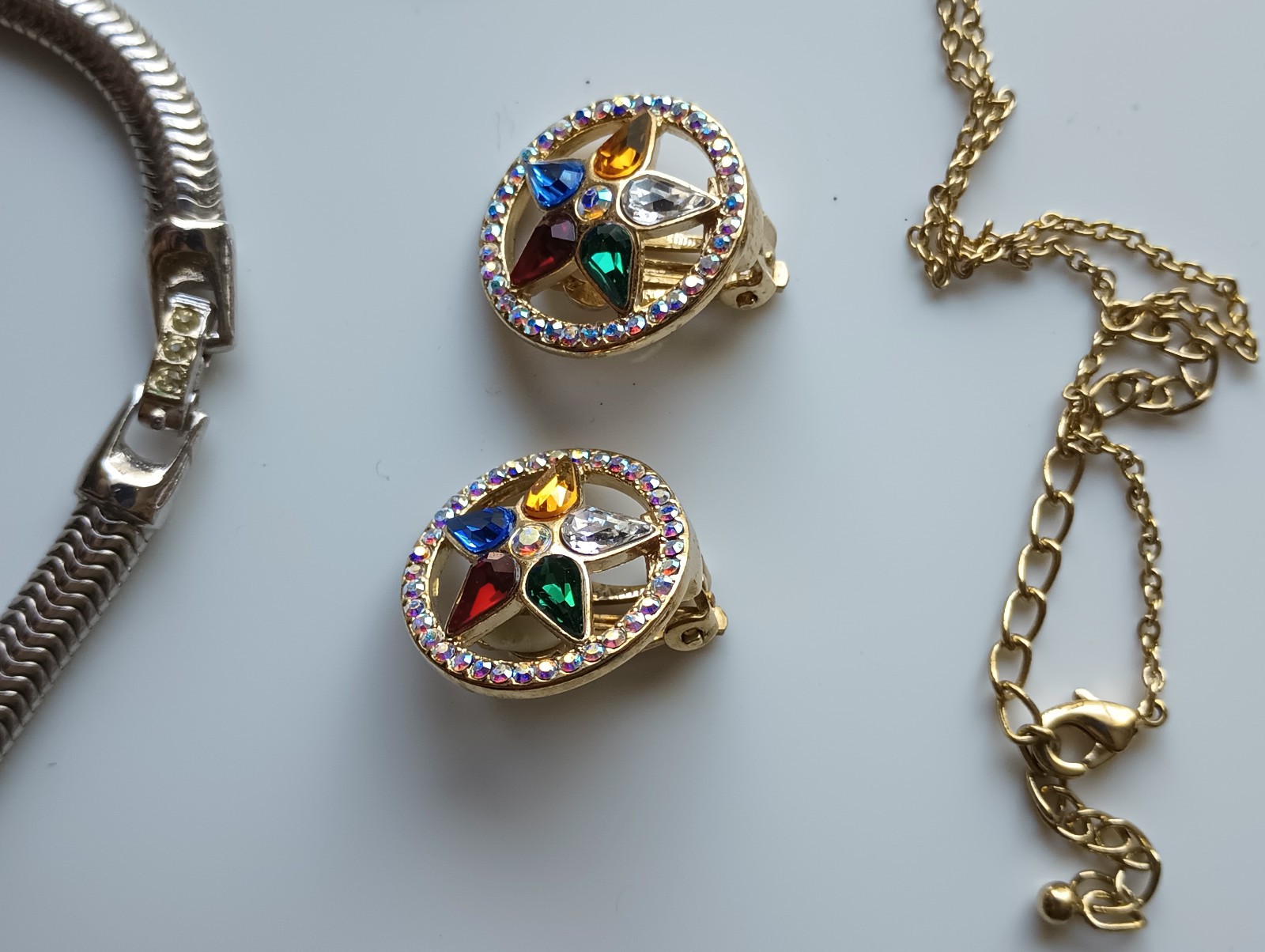 vintage ora bracelet and matching pendant/earrings (not signed)