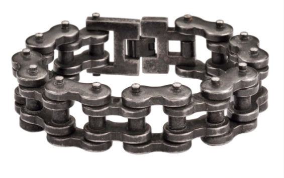 Distressed Finish 18mm Men’s Stainless Bike Chain Bracelet 86