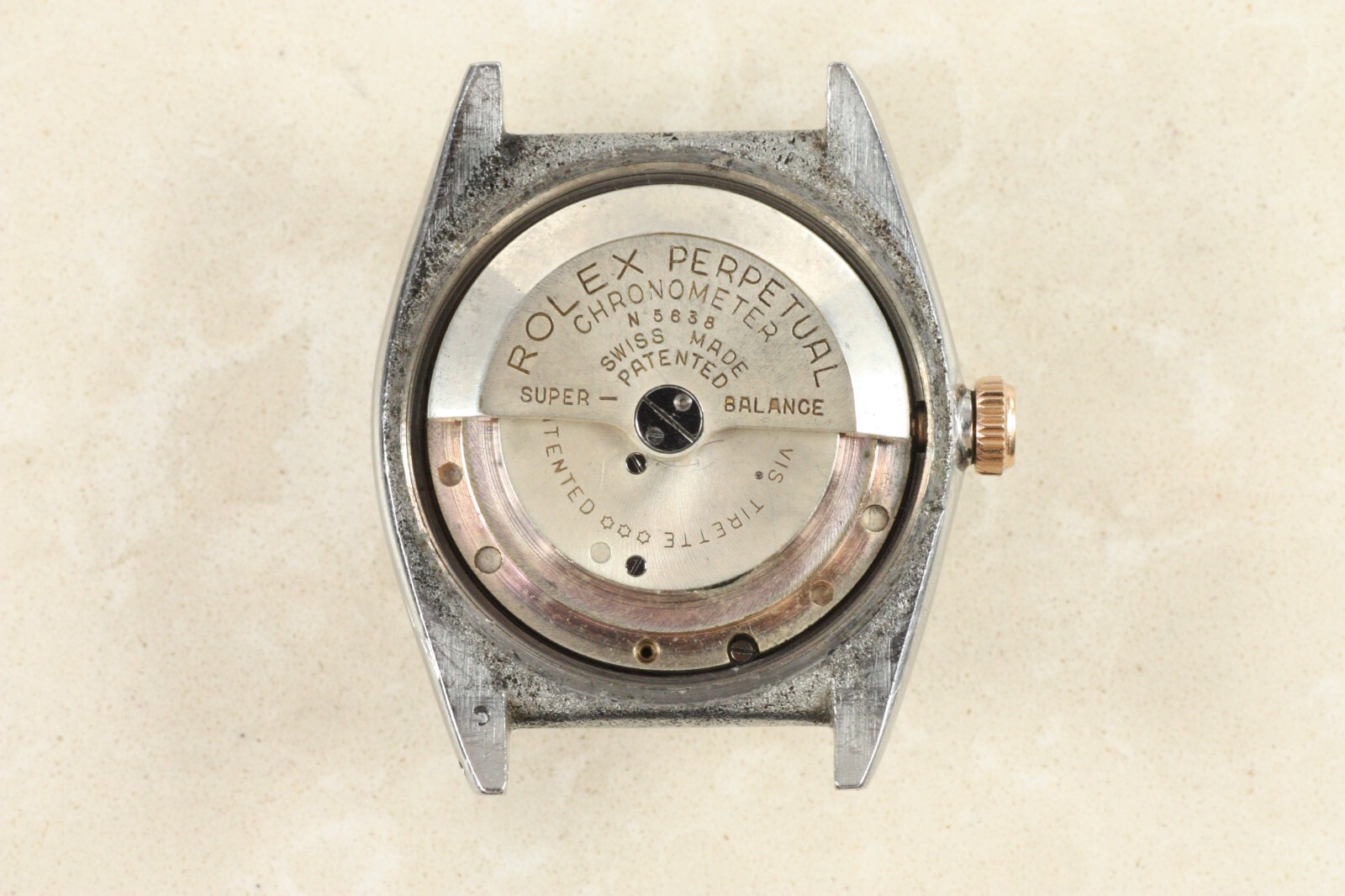 Rolex Bubbleback REF 3372 Rose Gold & Steel Circa 1940s Chronometer Sweep Second