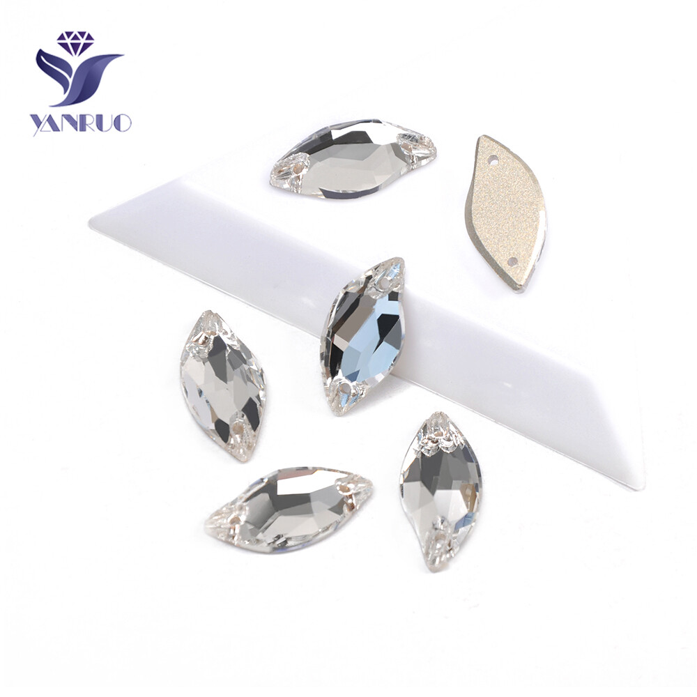 Crystal Clear Color Different Shape and Size Sew on Rhinestones DIY Sewing Beads