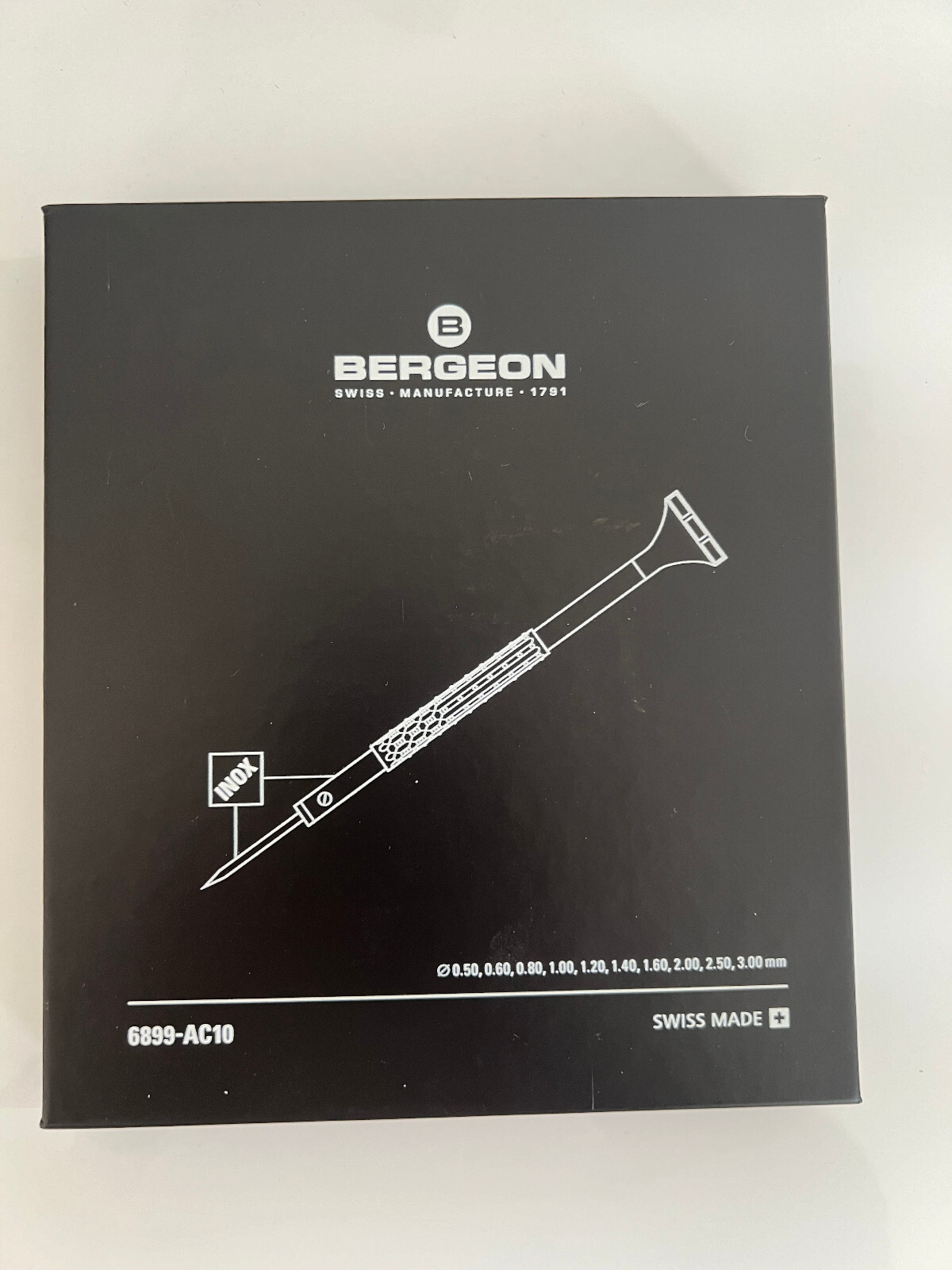 Bergeon 6899-AC10, 10-Piece Ergonomic Stainless Steel Watchmakers Screwdrivers