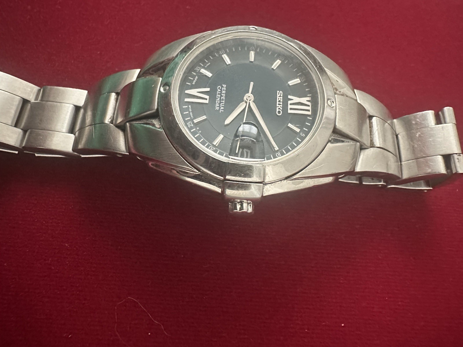 SEIKO Stainless Steel Perpetual Calendar Quartz 8F32-005A Men’s Watch