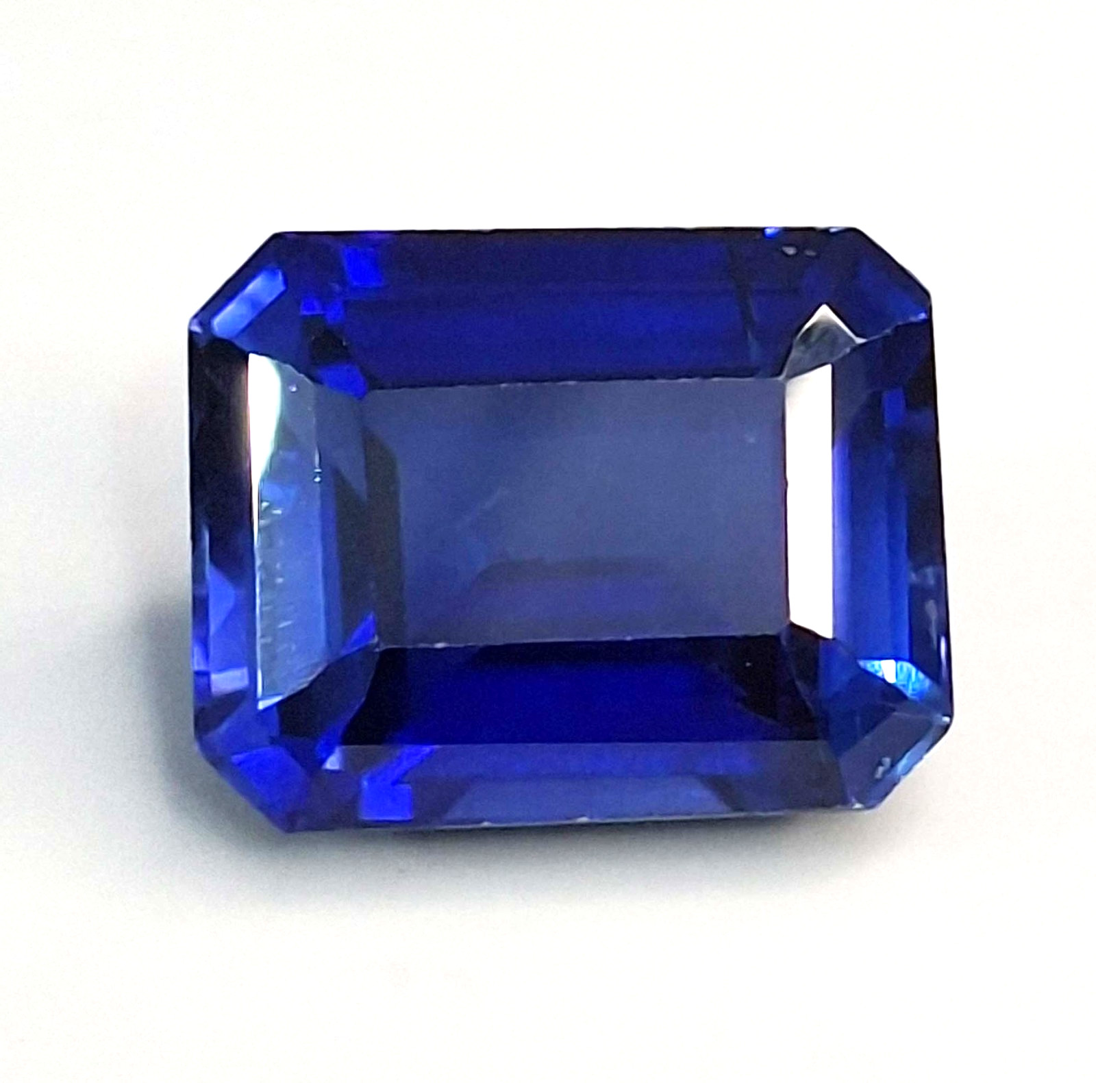 Natural Shape Emerald Cut 9-11 Ct Blue Sapphire Certified Loose Gemstone RK294