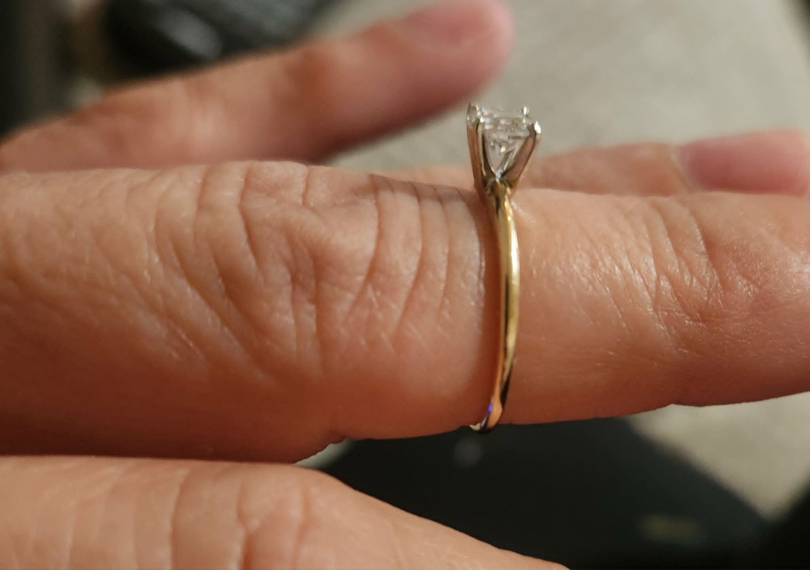 Diamond 14K Yellow Gold Engagement Ring