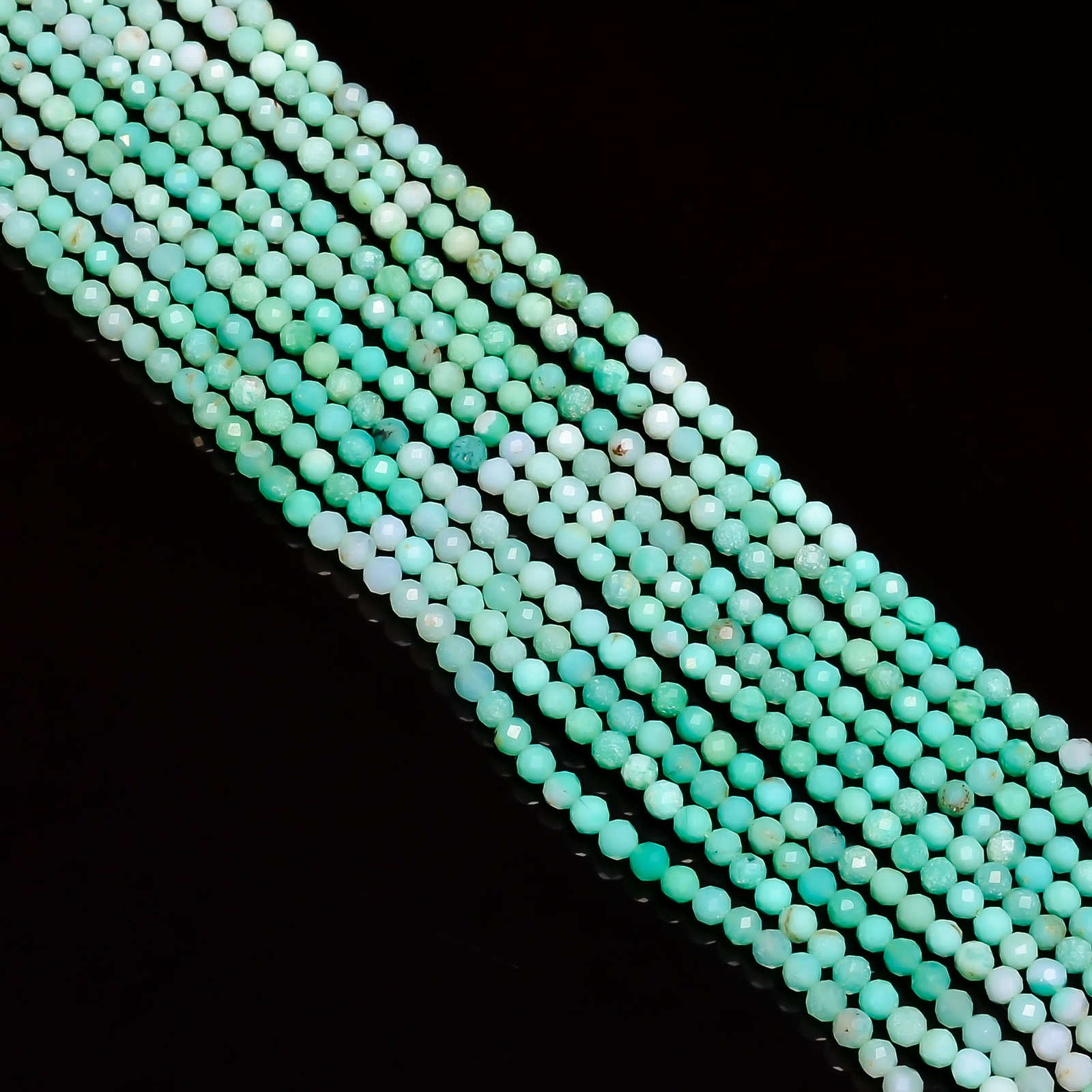 100% Natural Chrysoprase Gemstone Round Israel Cut Beads 2.5mm Strand 13″ EB-107