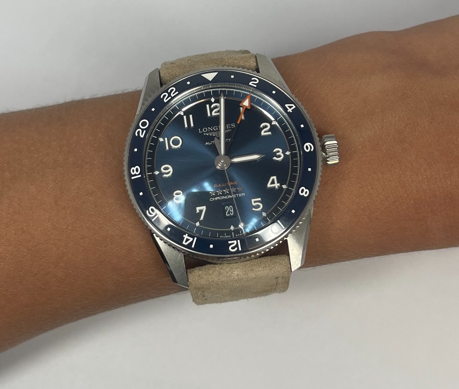 Longines Spirit Zulu Time Stainless Steel Men’s Watch, L3.812.4.93.2