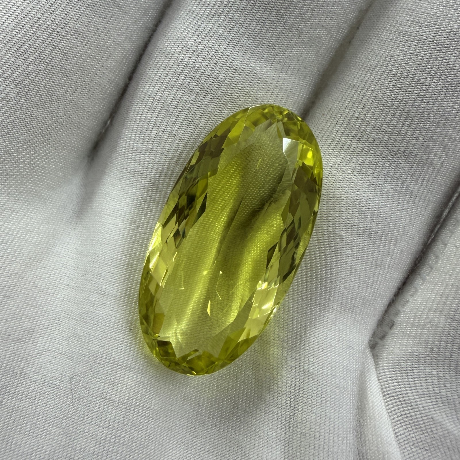 100% Natural Lemon Topaz Oval Cut Loose Gemstone, Weight: 33.90 Carats