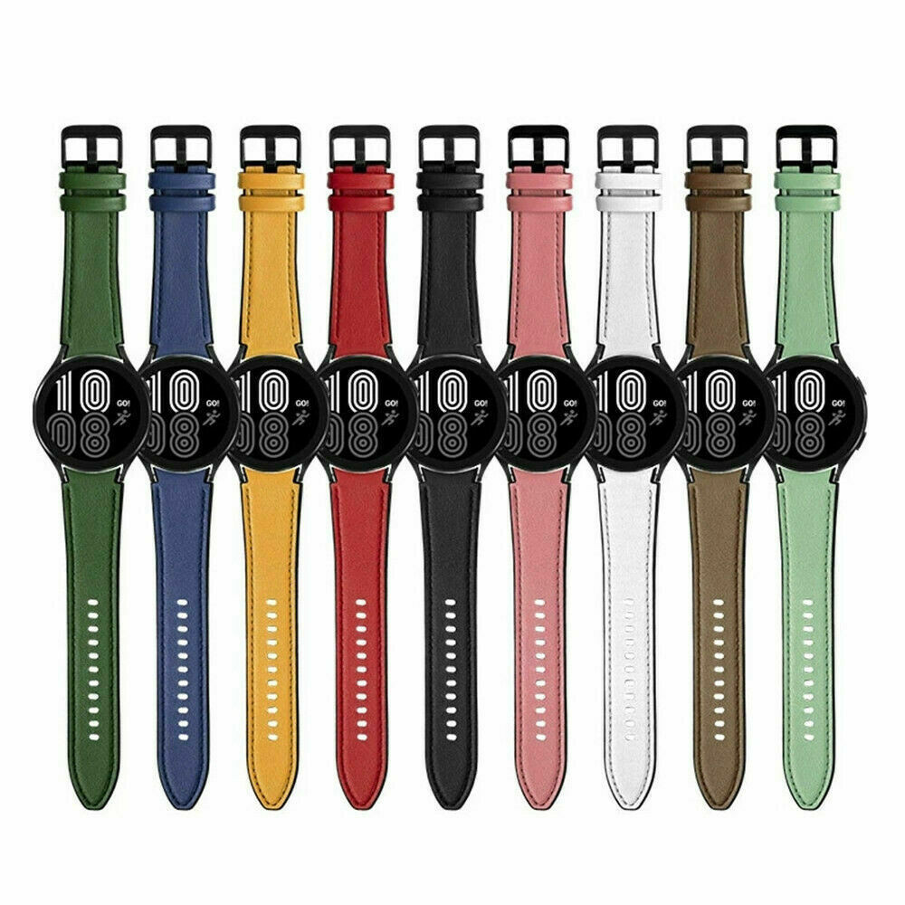 Leather Watch Band Wrist Strap For Samsung Galaxy Watch 6 40/44mm/Classic 43/47m